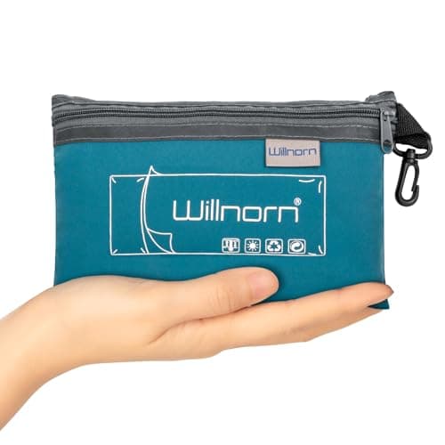 WILLNORN Sleeping Bag Liner, Ultralight 280g Silky Satin Adult Sleep Sack & Self Tan Sleep Sack with Two-Way-Zipper, Single Camping Sheet & Travel Sheets for Hotel