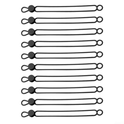 10 Pack Silicone Cable Ties, Reusable Cord Organiser for