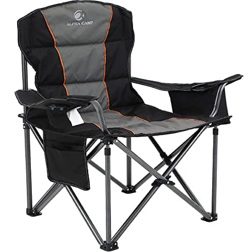 ALPHA CAMP Oversized Camping Folding Chair Heavy Duty Camping Chair