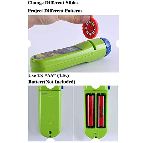 Georgie Porgy Children Projector Toys Educational Science Set Wall Ceiling Tent Torch Flashlight for Kids Gifts for Boys Girls (Dinosaur + Animal) — view 6