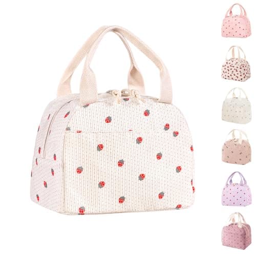 Binoster Lunch Bags for Women Insulated Cooler Lunch Bag Adults Kids Packed Lunch Box Tote Bag Cute Girls Ladies Lunch Bags for Work School Picnic Travel Beach Gifts for Women Her Wife Preppy Stuff