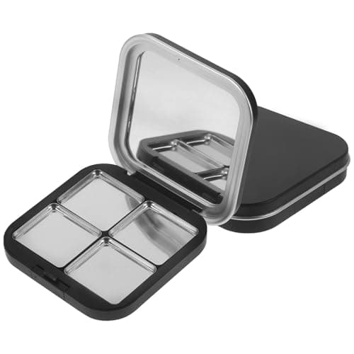 LALAFINA Empty Eyeshadow Palette Set 2 pcs Refillable Makeup Containers with 8 Iron Trays Compact Magnetic Eyeshadow Box for Blush Lipstick Eyebrow Powder Travel and Daily Use
