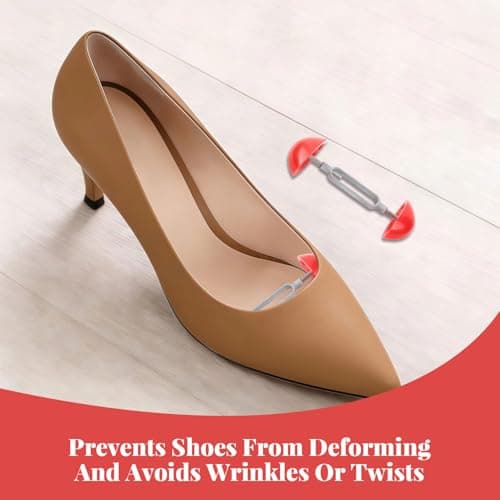 YURUIHKAO 2PCS Adjustable Shoe Stretcher for Women, Mini Shoe Width Stretcher for Wide Feet, Portable Shoe Expander for Tight Shoes, Compact Shoe Tree Stretcher for Heels Boots Travel — view 5