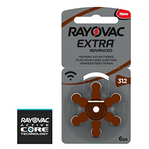 Rayovac Extra Advanced Hearing Aid Batteries, Size 312, Brown Tab, PR41, Pack of 30 - Frustration Packaging — view 2
