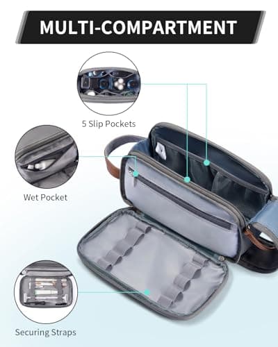 ECOHUB Toiletry Bag for Full Size Toiletries Nylon Wash Bag for Men — view 3