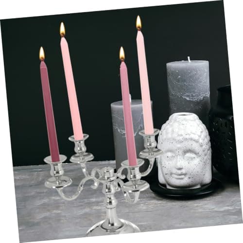 4Pcs Long Pole Scented Taper Candles, Smokeless Pink Paraffin — view 5