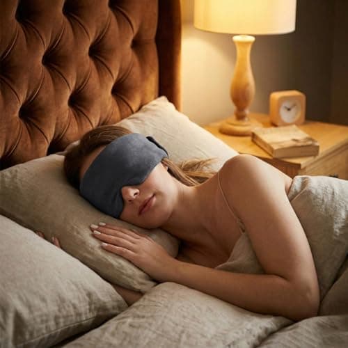 Uitee Eye Mask Blackout Cotton Blend DeepGray Blindfold for Sleeping Travel — view 5