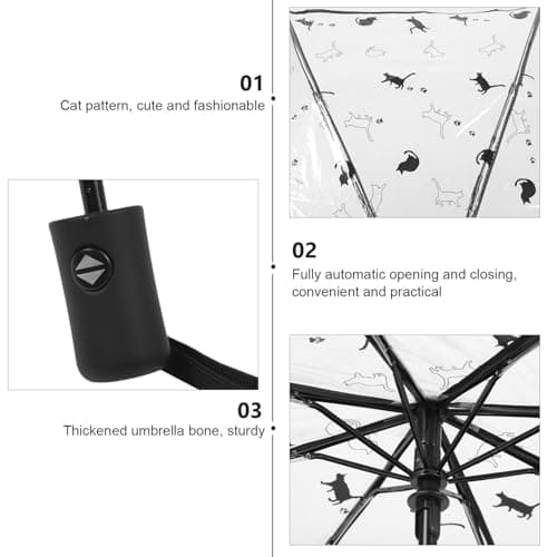 Garneck Automatic Folding Umbrella Portable Lightweight for Rain — view 3