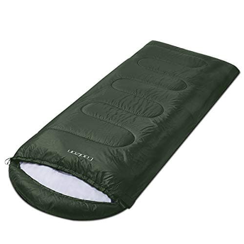 Coolzon Outdoor Sleeping Bag for Camping, for 3-4 Seasons, Adult Blanket, Small Packed Size, Ultralight Carry Bag, Soft, Thick and Warm, for Outdoor Camping, Travel, Hiking, Green — view 3