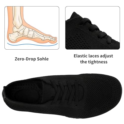 Barefoot Shoes Womens Slip On Trainers Yoga Gym Shoes Ladies Black Size 5.5 — view 6