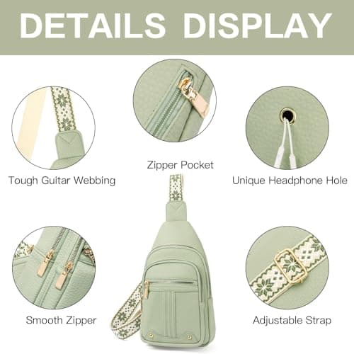 GAEKEAO Sling Bag for Women Crossbody Bags Fanny Pack Cross Body Bags Vegan Leather Chest Bag Travel Shoulder Belt Purse Backpack Gifts — view 4