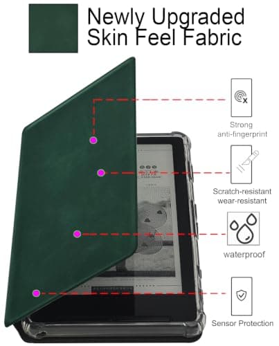 Case for XTEINK X3 3.7" Pocket E-Ink eBook Reader Cover (Green) — view 2
