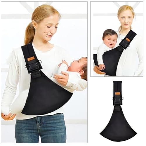 HhBdy Baby Carrier, Toddler Carrier Ergonomic Baby Sling Adjustable, Toddler Sling Safe and Convenient 3 Carrying Positions for Newborn to 6-36 Months (Black) — view 6