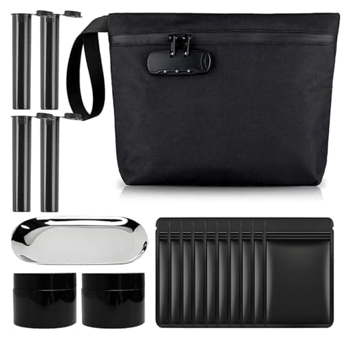 18Pcs Lockable Smell Proof Bag, Smell Proof Bag with Combination Lock