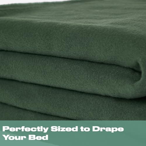 Dreamscene Polar Fleece Blanket for Bed, Super Soft Warm Cosy Plain Forest Green Throw Over Sofa Lightweight Fluffy Small Blanket Throw Single Bedspread, 120 x 150cm — view 4