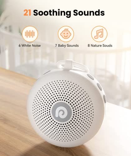 Dreamegg D11MAX, Portable White Noise Machine for Baby & Adults, White — view 3