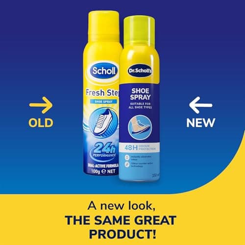 Dr. Scholl’s Fresh Step Anti Odour Shoe Spray, Eliminates Odor For Up To 48 Hours. Fresh Scent, Quick Drying, Suitable For All Shoe Types, Running Trainers, Sports, & More, 150ml, Pack of 1 — view 3