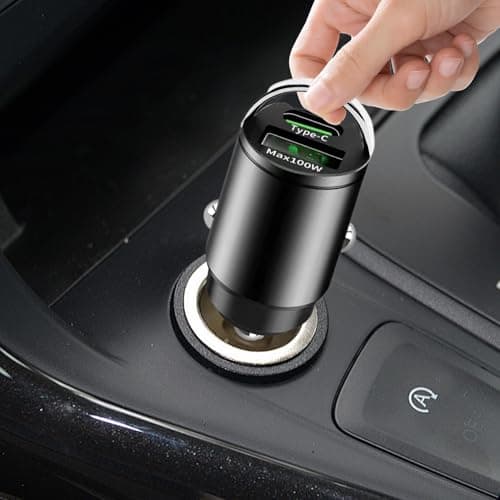 USB C Car Charger Splitter - Master Your Road Trip Power, 100W Super Fast Charging Outlet with PPS Technology, Intelligent Power Allocation + Triple Port Design, Compact Fit for & Galaxy — view 2