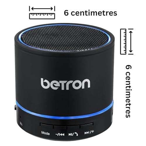 Betron KBS08 Bluetooth Speaker, Wireless, Portable, Mini, Black — view 5