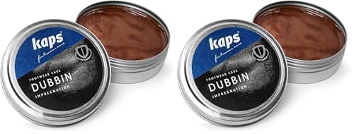 Kaps Dubbin for Leather Boots - Wax Waterproofer and Conditioner for Walking Hiking and Work Shoes, Nourishes Softens Smooth Leather (Middle Brown - 50ml)