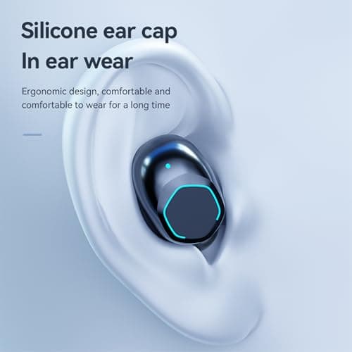 Domars Wireless Earbuds, Ear Phones Wireless Earbuds,20000mAh Power Bank,58H Playback Bluetooth 5.3 Earbuds with ENC Noise Cancelling, Low Latency Gaming Headphones for iPhone Android (white) — view 5