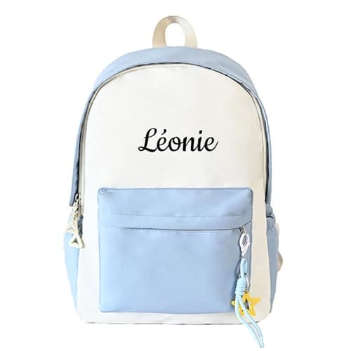 Personalised Backpack Kids Personalised Gifts with Custom Name Embroidery Lightweight Padded Straps Rucksack Bag School Travel Bag for Holiday,students, Camping & Back To School (Light Blue, One Size