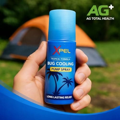 Bug Bite and Sting Relief Cooling Spray 70ml (3 Pack) - Features a Tropical Formula for Long-Lasting Relief - Exclusive AG Total Health Bundle — view 5