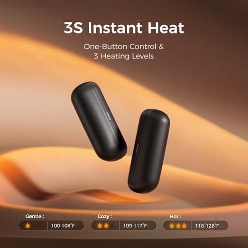 OCOOPA Hand Warmers Rechargeable 2 Pack, Electric Handwarmers Pocket Reusable Portable, USB Hand Warmers 2 in 1 Magnetic, 3 Levels Heat Instant, Safety Certified, for Golf Outdoor Skiing, UT2S Mini — view 3