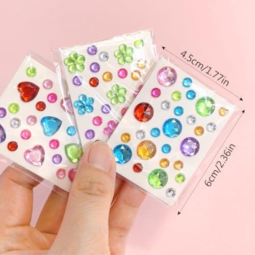 Kids Eye Mask Sleepover Party Supplies for Girls, 6 Pack DIY Children Eye Masks with Colorful Stickers Pink Spa Party Supplies for Girls Pajama Pamper and Slumber Party — view 5