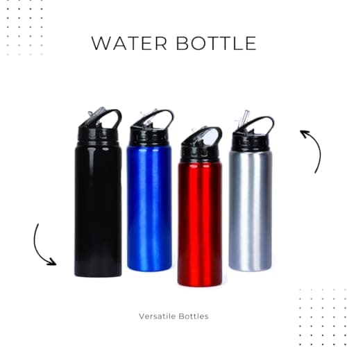 Sports Water Bottle with Straw 750ml Reusable Durable Metal Water Bottle — view 6