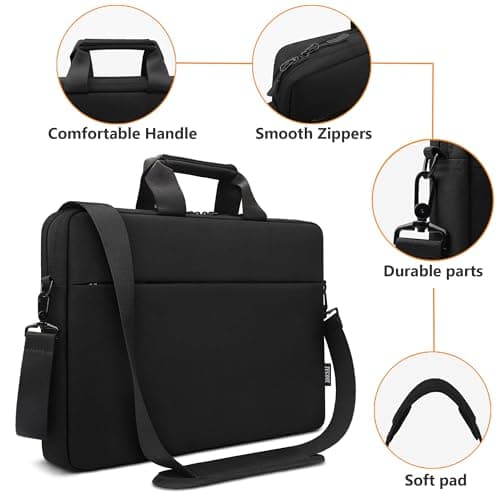 TECOOL 14 Inch Laptop Bag, Waterproof Laptop Case Sleeve Messenger Bag — view 6