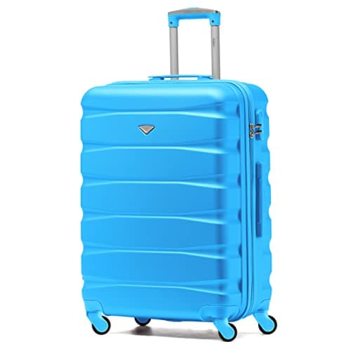 Flight Knight Lightweight 4 Wheel ABS Hard Case Medium Suitcase Approved for Over 100 Airlines Including easyJet, British Airways, Ryanair, Jet2, Emirates & Many More - Check-in Medium Size 25"