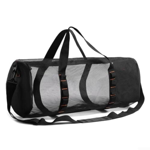 Vilgftyiet Mesh Dive Bag Extra Large Mesh Travel Duffle for Scuba Diving and Snorkeling Gear Equipment - Dry Bag Hold Mask Fins Snorke (Black)