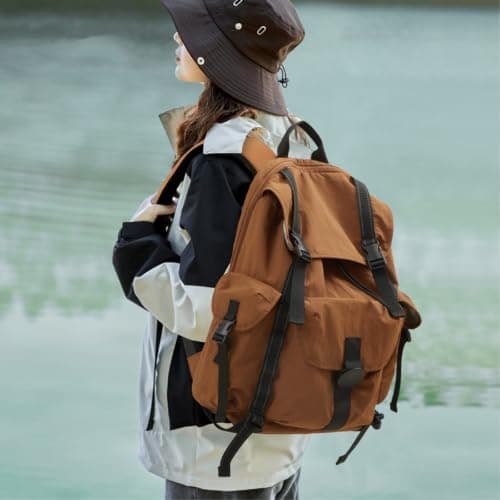 Gyios Backpack Lightweight Waterproof Travel 16 Inch Laptop Hiking Business Weekend Trips-light Gray — view 2