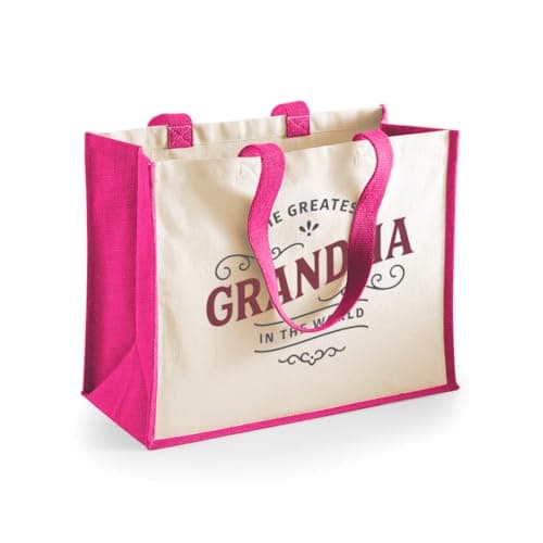 D Design Invent Print! Grandma Gift Bag Birthday Personalised Grandma Present Fantastic Funny Novelty Gift 42 x 33 x 19cm (Fuchsia)