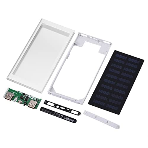 Cocoarm Diy Solar Power Bank Kit 10000mah Dual Usb Fast Charge (Silver) — view 5