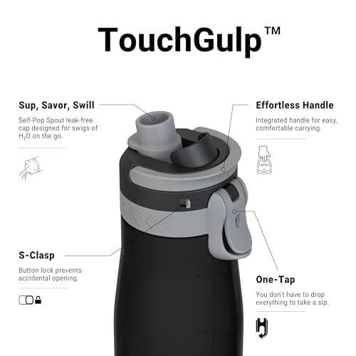 Super Sparrow Water Bottle 1000ml - One-Tap TouchGulp Bottle - Non-Toxic BPA Free - Lightweight & Sustainable Tritan Water Bottles for Sports, Travel, Outdoors — view 2