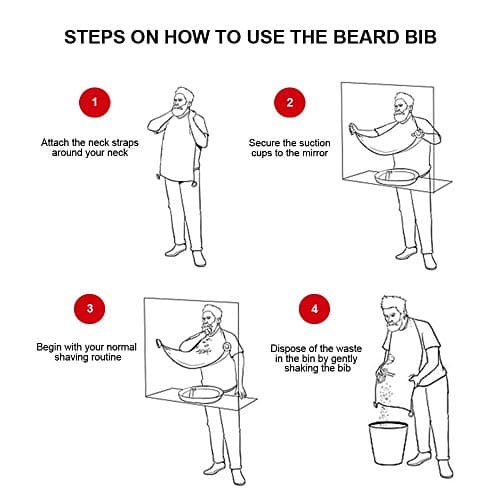 Beard Catcher Bib & Trimming Apron - Grooming Cape for Men — view 3