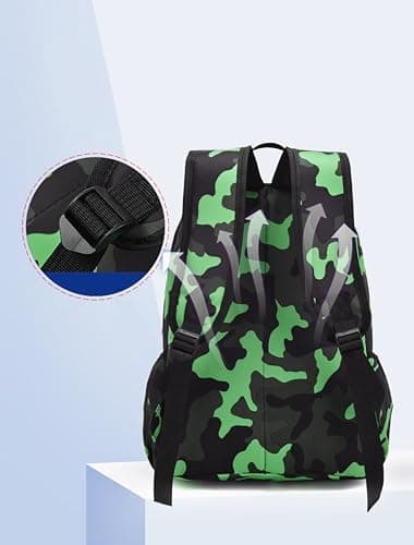 Varsany Children’s Green Camo Backpack Girls Boys, Rucksack Bag, Perfect for Back to Kids School or PE, Gifts and Travel — view 2