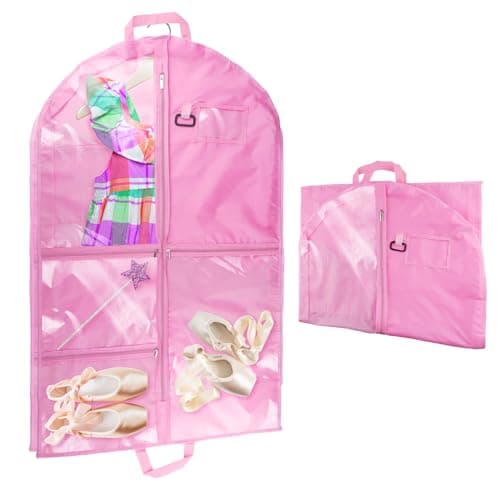 Dance Costume Bag, 40x24 inch Kids Suit Bag, Waterproof Hanging Dress Bags