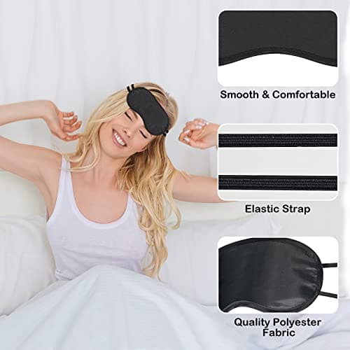 50 Pcs Sleep Eye Mask Shade Cover, Sleep Eye Mask for Men Women Kids, Individual Pack Sleeping Blindfold Eye Shade Cover for Travel, Plane, Hotel, Party — view 6