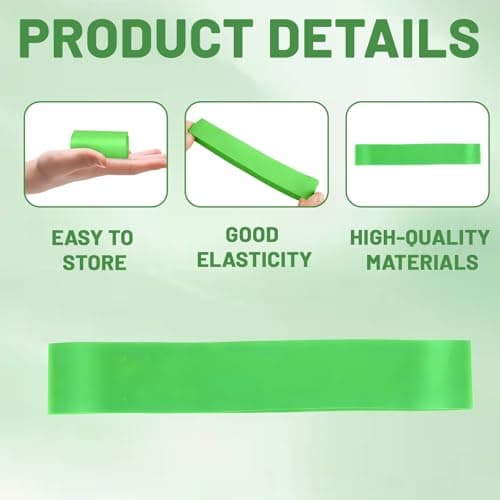 10 Pcs Pilates Bands Resistance,Exercise Loop With 10 Pounds Resistance,Chair Bands For Kids, Pilates Resistance Bands For Sensory, Under Desk Fitness & Seated Activity (Green/60x5cm) — view 2