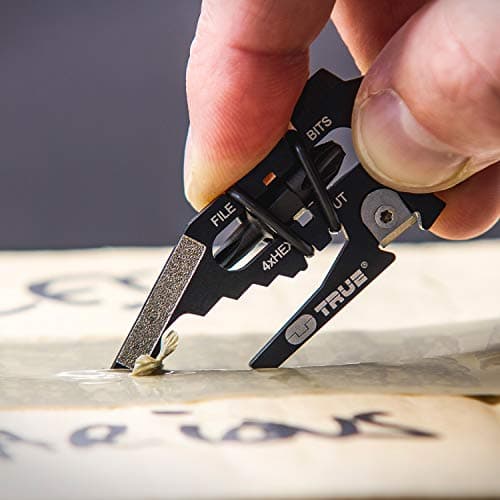 True Utility FishFace 18 In 1 Keyring Multi Tool Pocket Gadget: 18 Pocket Tools In 1 Keyring Pen, Multi Use EDC Key Ring Multitool With Box Cutter Knife, 6 Screwdriver Heads 4 Wrenches & Bottle Opener — view 4
