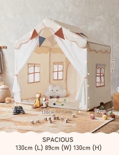 besrey 2-in-1 Kids Tent Indoor, Kids Play Tent, Tent for Kids-Beige — view 6