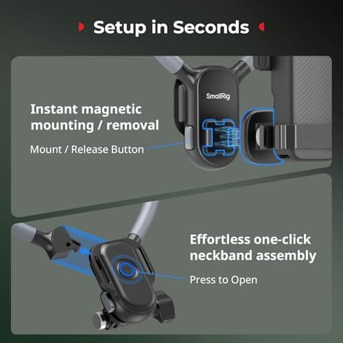 SMALLRIG Magnetic Neck Mount with Chest Strap for Action Camera-5567 — view 3