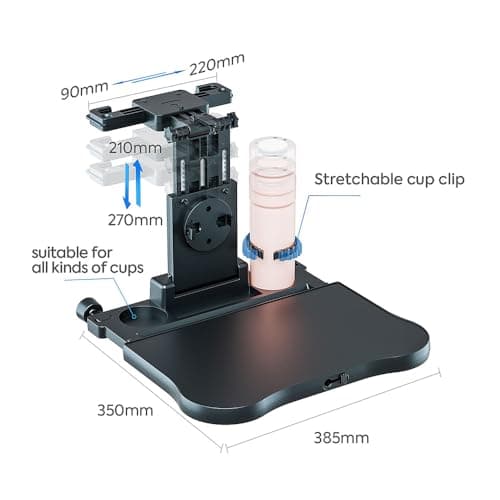 Car Seat Tray Foldable Back Seat Food Table for Kids, Rear Passenger Seat — view 2