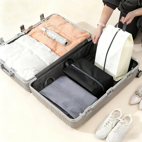 Shoe Bags for Travel, 6PCS Portable Nylon Shoe Bag with Handle — view 4
