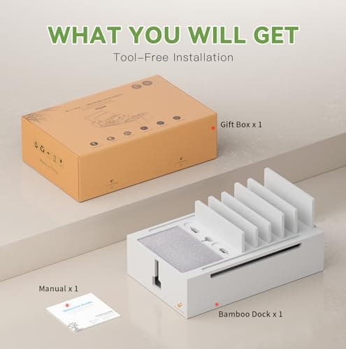 Pezin & Hulin Bamboo Charging Station for Multiple Devices White — view 2