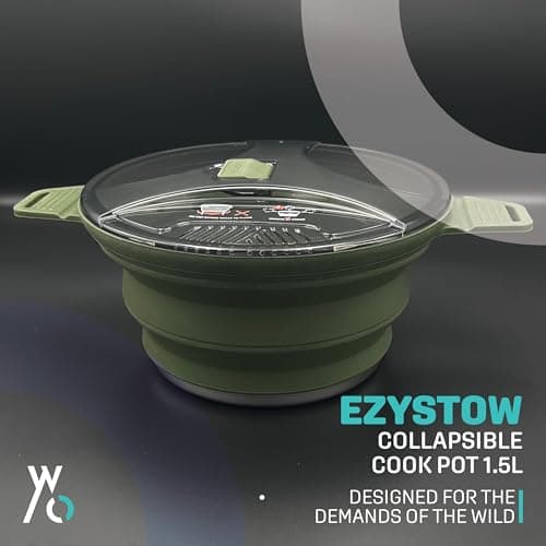 EZYSTOW Collapsible Camping Cooking Pot 1.5L | Silicone Camping Pot — view 2