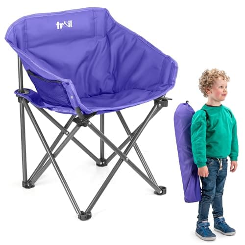 Trail Buzzard Kids Bucket Camping Chair, Purple